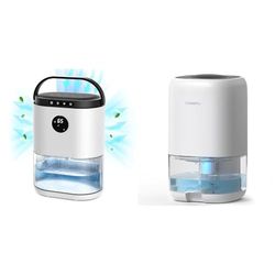 CONOPU Dehumidifier, 2300ML Dehumidifiers for Home, Dual Semiconductors Technology & Dehumidifier 1000ml, Dehumidifiers for Home, Auto Off&Coloured LED Light