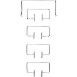 TEMPUR Matrashouder set C voor vrijstaand systeemframe, chroom, 6 stuks