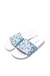 The White Brand Unisex Unicorns Peeptoe sandalen voor kinderen, Blauw Blauw Blauw, 29 EU