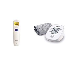 Thermomètre digital sans contact OMRON Gentle Temp 720 & X2 Basic – Moniteur de tension artérielle automatique, validé cliniquement, avec détection des pulsation cardiaques irrégulières