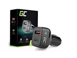 Green Cell Autolader 48W 2-Port USB/USB-C Sigarettenaansteker Auto-Adapter - Ultra Charge Compatibel Met iPhone, Samsung, Xiaomi, Android Mobiele Telefoons, GPS, Camera