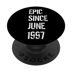 27 Cumpleaños Hombres Mujeres Nacidos Junio 1997 PopSockets PopGrip Intercambiable