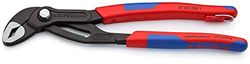 KNIPEX Cobra Guarda-bombas de água, cinzento tramentado, capas multicomponentes, integradas para colocar um dispositivo de proteção contra quedas, 250 mm, Cartulina auto-serviço/Blister, 87 02 250 T