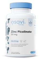 Osavi Zinc Picolinate 50mg - 120 Vegan Capsules | Highly Absorbable Zinc for Immune Support, Cognitive Function, Metabolism, and Healthy Skin | 100% Daily Zinc Requirement in One Capsule