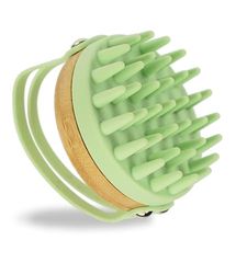 Brosse de massage du cuir chevelu : brosse de shampooing pour un massage parfait de la tête - Brosse exfoliante verte - Réduit les pellicules - Brosse de massage de Fantasia