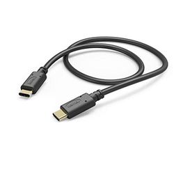 Hama Cable de carga y datos USB-C a USB-C, 1,5 m, color negro, 00187294