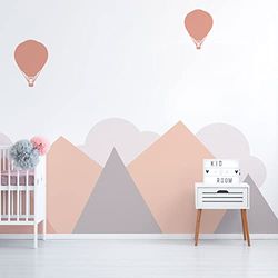 Muurstickers Kinderen Decoratie Babykamer Muurstickers Kinderen Muurstickers Scandinavische bergen Stockholm H120 x L 160 cm