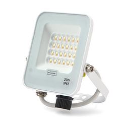M Ledme - Faretto Proiettore Led Napoli Plus Bianco 20W, Protezione IP65, Dimmerabile da Luce Fredda a Luce Calda 2700K-6500K, Per l'utilizzo in giardini, terrazze, parcheggi, hotel.