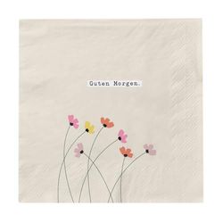 Grafik verkstad servetter med slogan stor | 20 stycken | 16,5 x 16,5 cm | färgglada | God morgon
