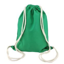 IDEA HOME Sacca in Cotone da Palestra - Sacca con Coulisse 36x44 cm 250g/m² - Sacca Zainetto da Dipingere - Borsa da Palestra Cotone Riutilizzabile per Sport e Viaggi, Verde