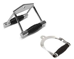 G5 HT SPORT Complete accessoireset voor kabel en lat-machine – trekgrepen, tricepstouwen, enkele en dubbele handgrepen, spieropbouwstang (dubbele handgreep + enkele handgreep)
