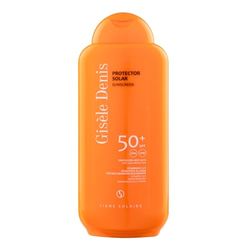 GISÈLE DENIS - Protector Solar, 400 ml, Protección FPS50+, Emulsión Bronceadora, Cuidado de Piel, Crema Solar, Hidrata la Piel, Resistente al Agua, para Uso Diario, Previene Manchas y Arrugas