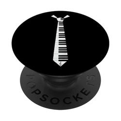 Piano Keys Tie with Treble Clef Pianist Piano PopSockets Adhesive PopGrip