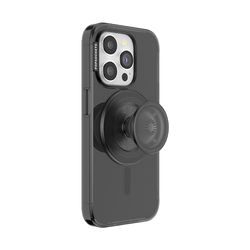PopSockets: PopCase PlantCore para MagSafe - Funda a Base de Plantas para iPhone 15 Pro con PopGrip Compatible con MagSafe - Soporte y Agarre para Teléfono con Top Intercambiable - Black Translucent