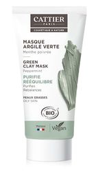 CATTIER Masque Argile Verte - Bio - Purifie 100 ml