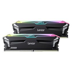 Lexar ARES RGB DDR5 RAM 32GB Kit (2x16GB) 6800MHz, 288-Pin UDIMM Desktop Memory, PC Gaming Computer Memory Supports XMP 3.0/AMD EXPO, CL34-45-45-108 DRAM, 1.4V (LD5U16G68C34LA-RGD)