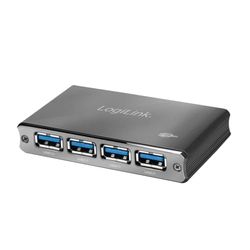 LogiLink ua0282 Hub USB 3.0 4 Ports avec überstromschutz Noir/Aluminium