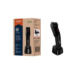 GRUNDIG MC 9030 ProClub - Cortapelos para barba y pelo, color negro mate y rojo