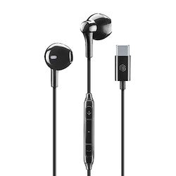 Music Sound | AURICOLARI Capsula | Auricolari con Filo e Microfono - Compatibilità Usb-C - Colore Nero