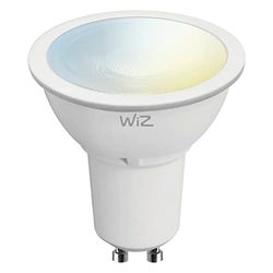 WiZ G2 TW + Dimming GU10 1P Smart LED-lamp White (dimbaar, 5,5W-50W vermogen, 2700K-6500K, lm350, App & Voice Control Alexa, Siri, Google & IFTTT), kunststof, 6 W, wit, klassiek GU10