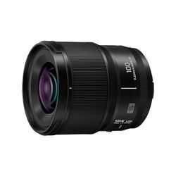 Panasonic Lumix S-E100 Lente Macro F2.8 100 mm, Lente de Fotograma Completo, Diseño Compacto y Liviano, 298 g, Motor Lineal de Doble Fase, Aumento de Tamaño Real 1:1, Ideal para Video, Negro