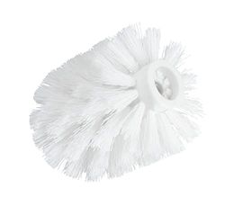 WENKO Cepillo de reserva blanco Ø 8 cm - Cabeza de escobilla de baño para sustitución con adaptador, plástico, 8 x 9.3 x 8 cm, Blanco