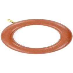 Merriway BH05766 (24 Pcs) Wooden Curtain Drapery Pole Rod Rings with Screw Eye, Inner Diameter 45mm (1.3/4 Inch) Outer Diameter 64mm (2.1/2 Inch) Dark Brown - Pack of 24 Pieces