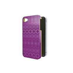 Leitz 62610065 - Carcasa rígida para iPhone 4/4S, diseño retro, color morado