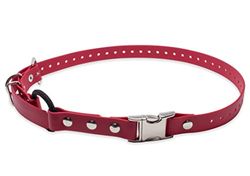 Educator Colar Quick Snap Dog, Biothane, Waterproof, Odorproof, Easy Connect Disconnect Clasp and D Ring with Comfort Bungee Loop ajustável para um ajuste personalizado, rosa, 3/4 polegadas