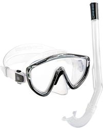 CRESSI Tinetto & Mini Island Clear/Black - Combo Set Snorkeling Junior Maschera Tinetto e Snorkel Mini Island, Trasparente/Nero, Taglia Unica