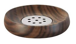 Kleine Wolke Acaia Soap Dish Accessories Brown Material: Acacia Length 10.8 x Width 10.8 x Height 2.1 cm