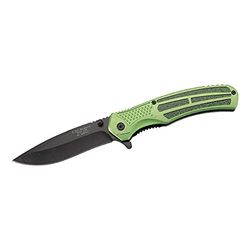 Herbertz Unisex – enhandskniv, grön jakt-/utomhuskniv, svart, normal