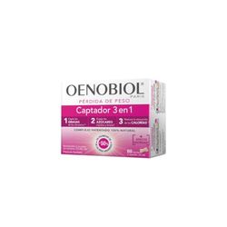 OENOBIOL Captador 3 en 1 pérdida de peso, Complejo de fibras patentado de origen 100% natural que capta las grasas, Para personas con sobrepeso que buscan perder peso, 60 cápsulas