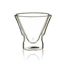 MasterPro Mixology Lot de 2 verres à cocktail en borosilicate Transparent Compatible avec les changements brusques de température Double verre Passe au lave-vaisselle Sans toxiques 230 ml