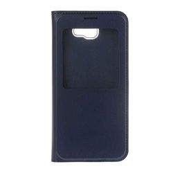Carcasa de telefono for Galaxy J5 Prime Litchi Texture Horizontal Flip Funda de Cuero con ID de Pantalla de Llamada (Negro) (Color : Dark Blue)