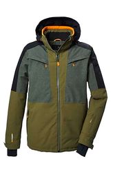 killtec Uomo Giacca da sci/giacca funzionale con cappuccio e paraneve con chiusura a cerniera KSW 407 MN SKI JCKT, mud, XL, 41959-000