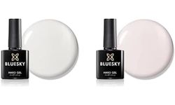 Bluesky Gel Nail Polish, Builder and Strengthener Gel for Strong Nails, White and Hard Builder Gel and Strengthener Gel for Strong Nails, Soft Clear Pink, 10 ml (Requires Curing Under LED or UV Lamp)