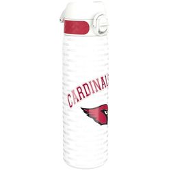 ion8 NFL Cardinals Botella de agua de acero ligera, 600 ml/20 oz, sin aislamiento, a prueba de fugas, fácil de abrir, cierre seguro, apta para lavavajillas, tapa abatible, cabe en portavasos