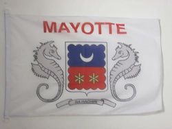 AZ FLAG Mayotte-flagga - 45 x 30 cm - Mahorais nautisk flagga - Frankrike specialbåt och nätblock utomhus med integrerade plastringar - 30 g