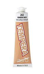 AERO Tempera monocolor, 12 tubos de 7,5 ml cada uno, colores no tóxicos, brillantes e intensos, muy pigmentados, se pueden pintar con agua, adecuados para numerosas técnicas de pintura, amarillo ocre