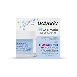 Babaria - Crema Idratante Viso Uomo e Donna | Antirughe Uomo e Donna in Gel con Acido Ialuronico 50 ml | Skincare Uomo | Idratante Uomo | Con Acido Ialuronico 48h