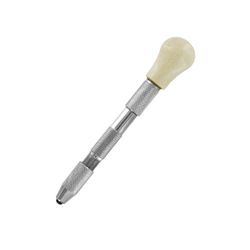 Modelcraft PPV2238 Pin Vice Dubbel Slutad med Trä Svängbar Topp, Paket med 1, Silver