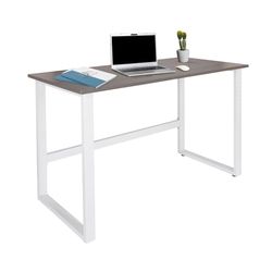 HJH Office 830077 Scrivania 120x60 cm WORKSPACE Light I Scrivania Slimline Grigio/Bianco con Struttura in Acciaio