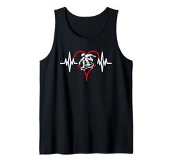 Heartbeat Skateboarding Cool Skater Regalo Ragazzi Ragazze Canotta