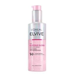 L'Oreal Paris Elvive Glycolic Gloss Leave-In Serum, With Gloss Complex and Glycolic Acid, Fills and Seals Hair Fibres, For Long-lasting Smooth & Shiny Hair, Ideal for Dull Hair, 150ml