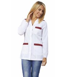 SIGGI Manga Larga Elettra Chaqueta, Blanco/Azul, XXXL Unisex Adulto