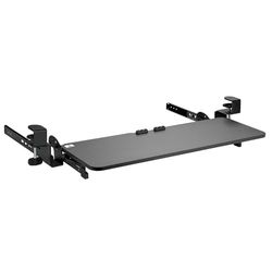 Maclean MC-462 justerbar tangentbordslåda 67 x 24 cm för montering under bord med C-klämfäste datortangentbordsstativ maximal belastning: 5 kg, höjdjustering