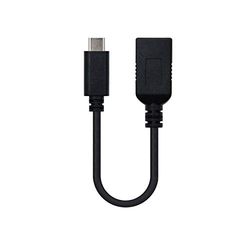 Blendend Câble USB 3.1 Gen1 3A USB-C vers USB-A mâle 15 cm OTG, idéal pour Les transferts de données et la Charge Rapide des appareils.