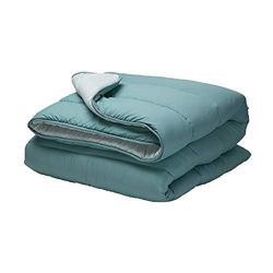 Pikolin Home Omkeerbaar dekbed, 300 g, tweekleurig, voor bedden met een breedte van 105 cm, warm, ademend, groen, 180 x 260 cm