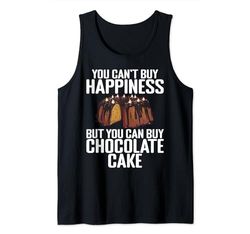 No puedes comprar la Felicidad, pero puedes comprar Pastel de Chocolate Camiseta sin Mangas